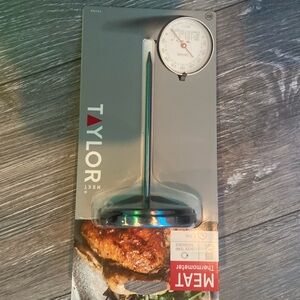 Taylor Meat Thermometer with Silver Probe and Black Base